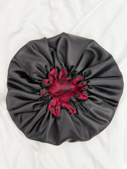 Lace Double Lined Satin Hair Bonnet