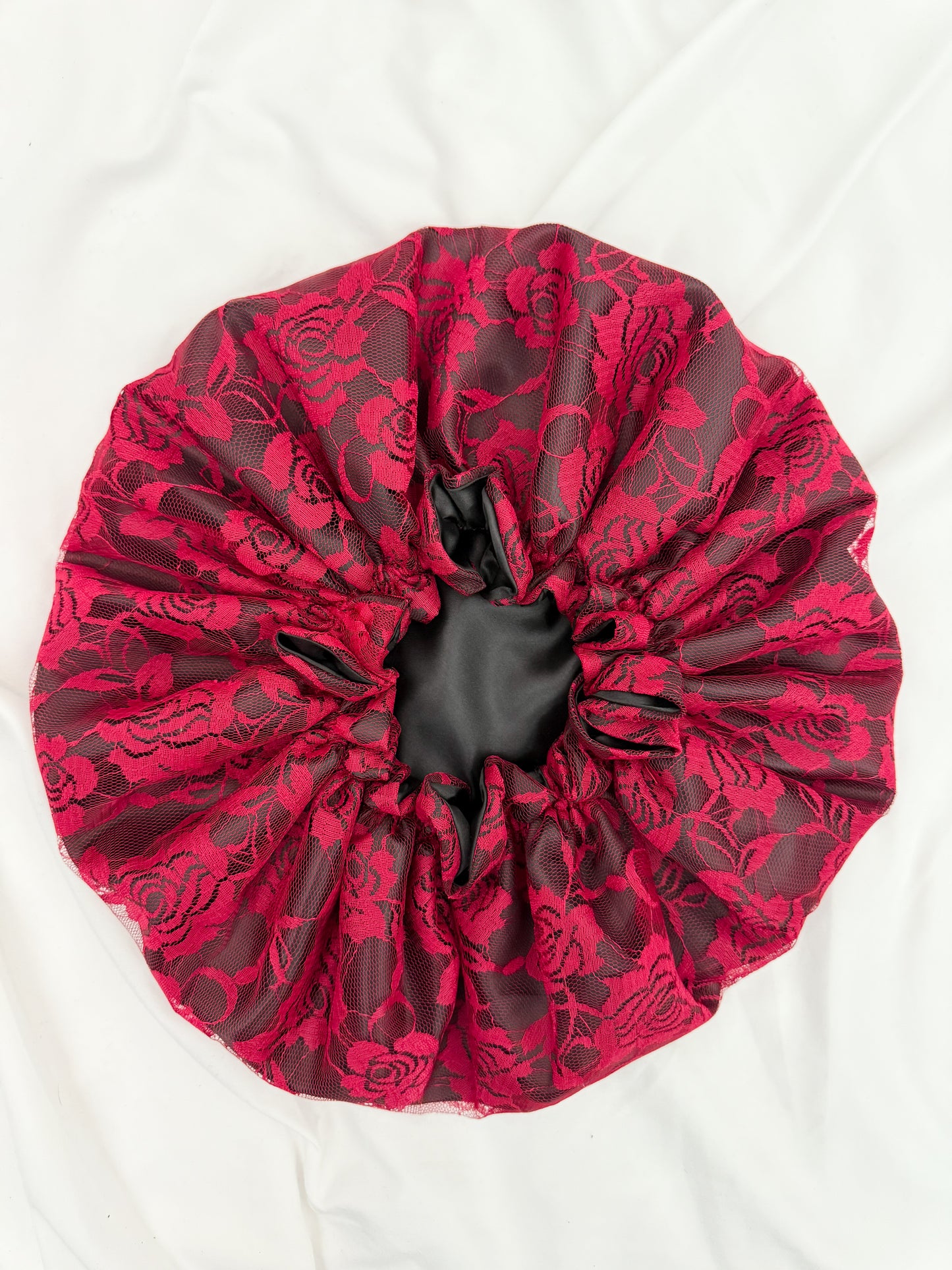 Lace Double Lined Satin Hair Bonnet